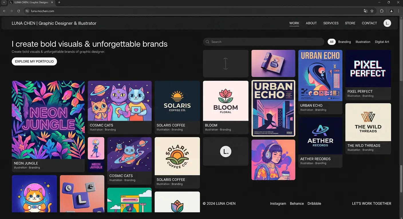 Portfolio mockup